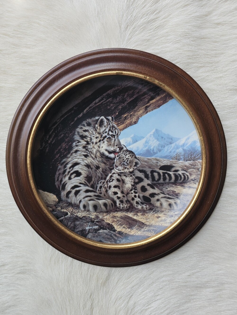 W.S. George China "The Snow Leopard" By Will Nelson Collectible Plate